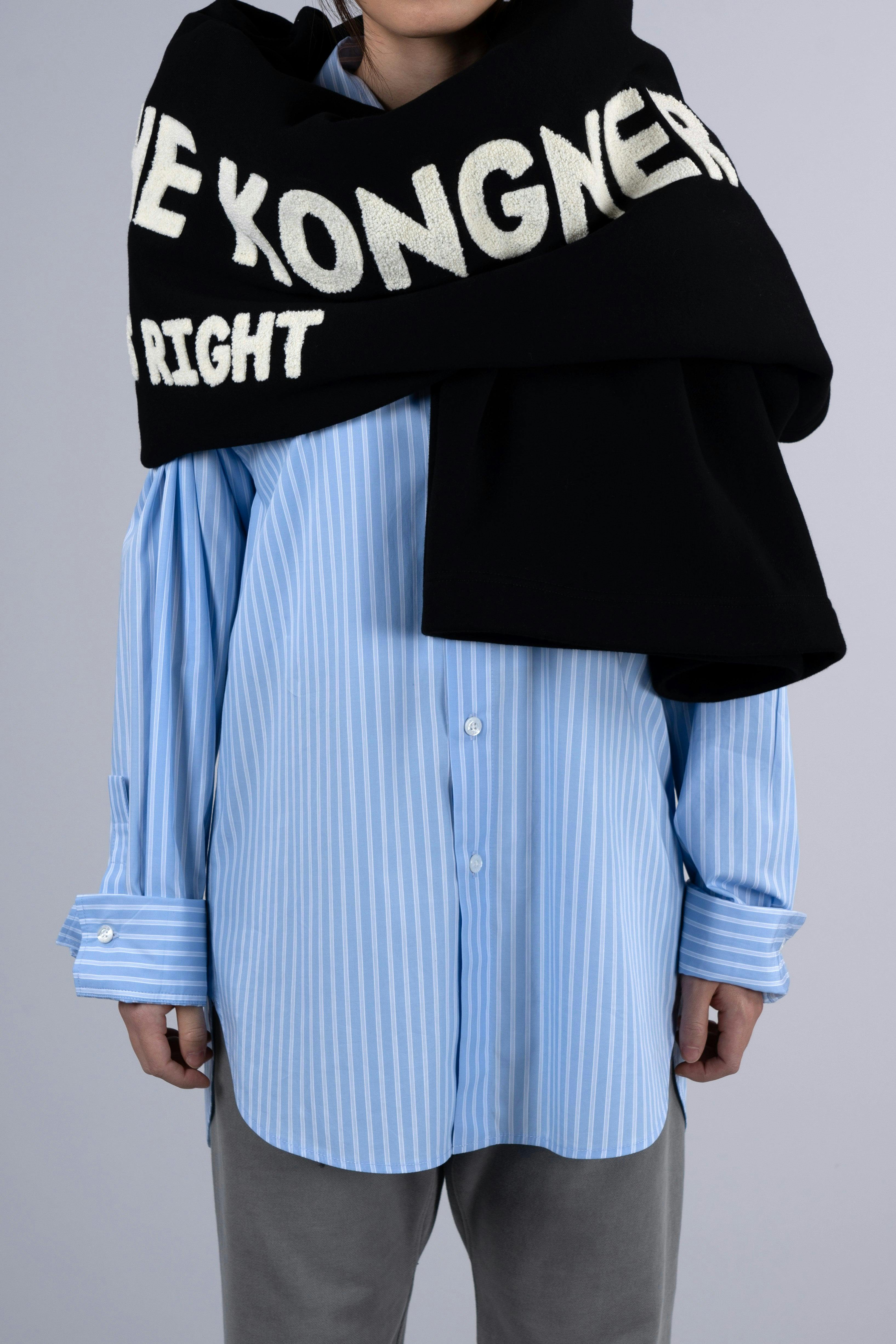 ˝SET THINGS RIGHT˝ Cotton Blanket - Black