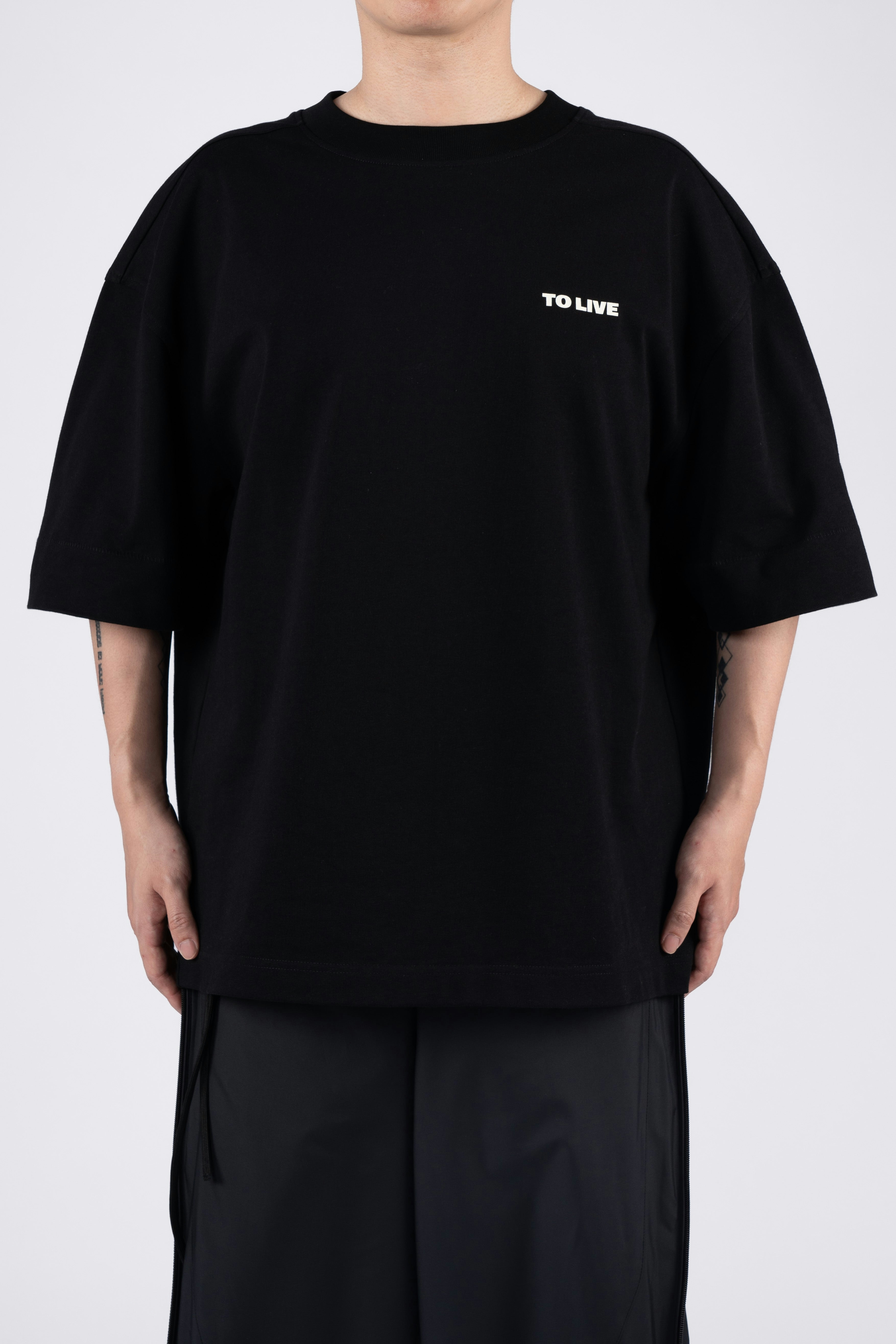 “BE REALISTIC” Statement Oversized T-Shirt - Black