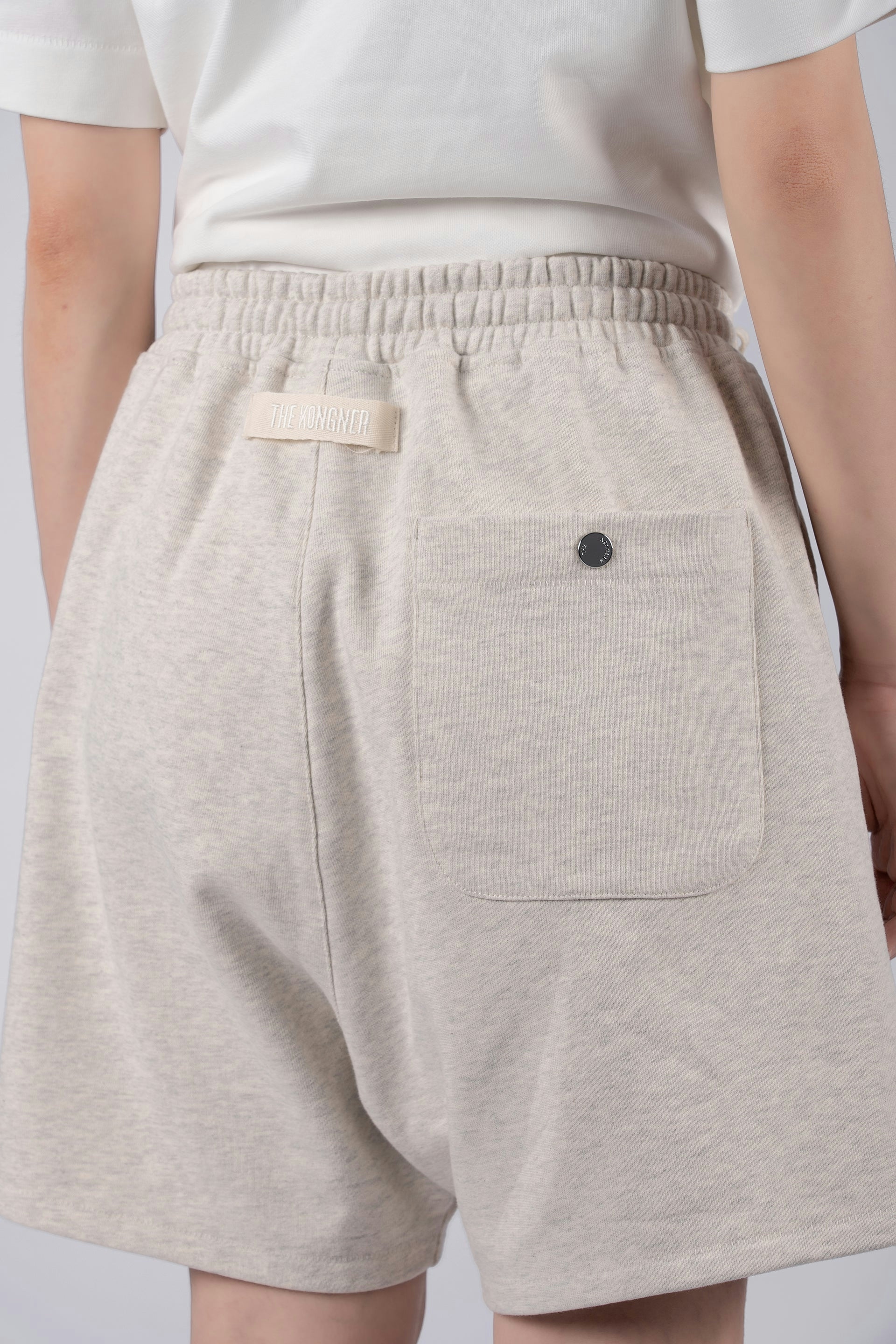 Fundamental Sweat Shorts - Mélange Light Grey