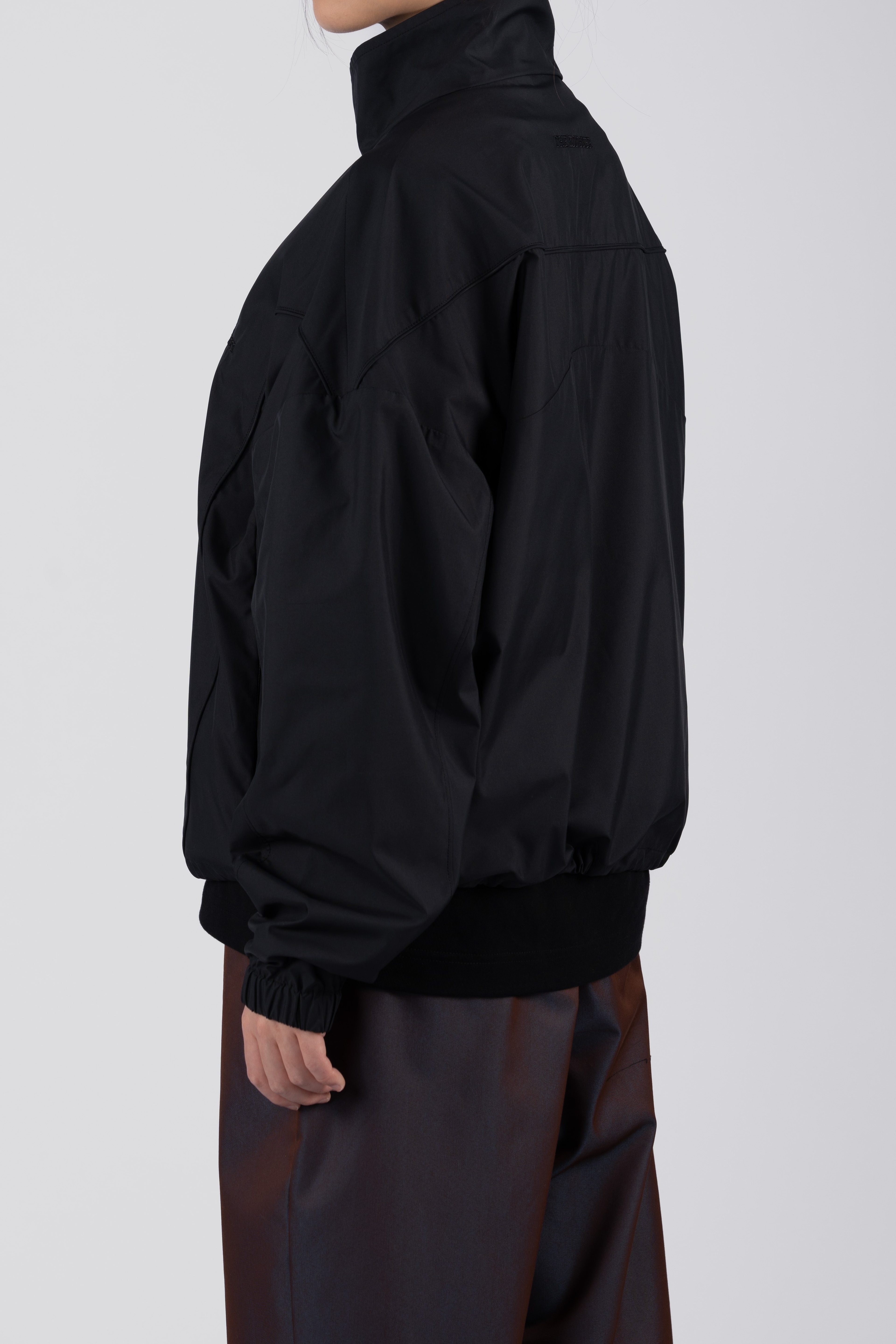 “REAL NORMALITY” Panelled Track Jacket - Black/Black