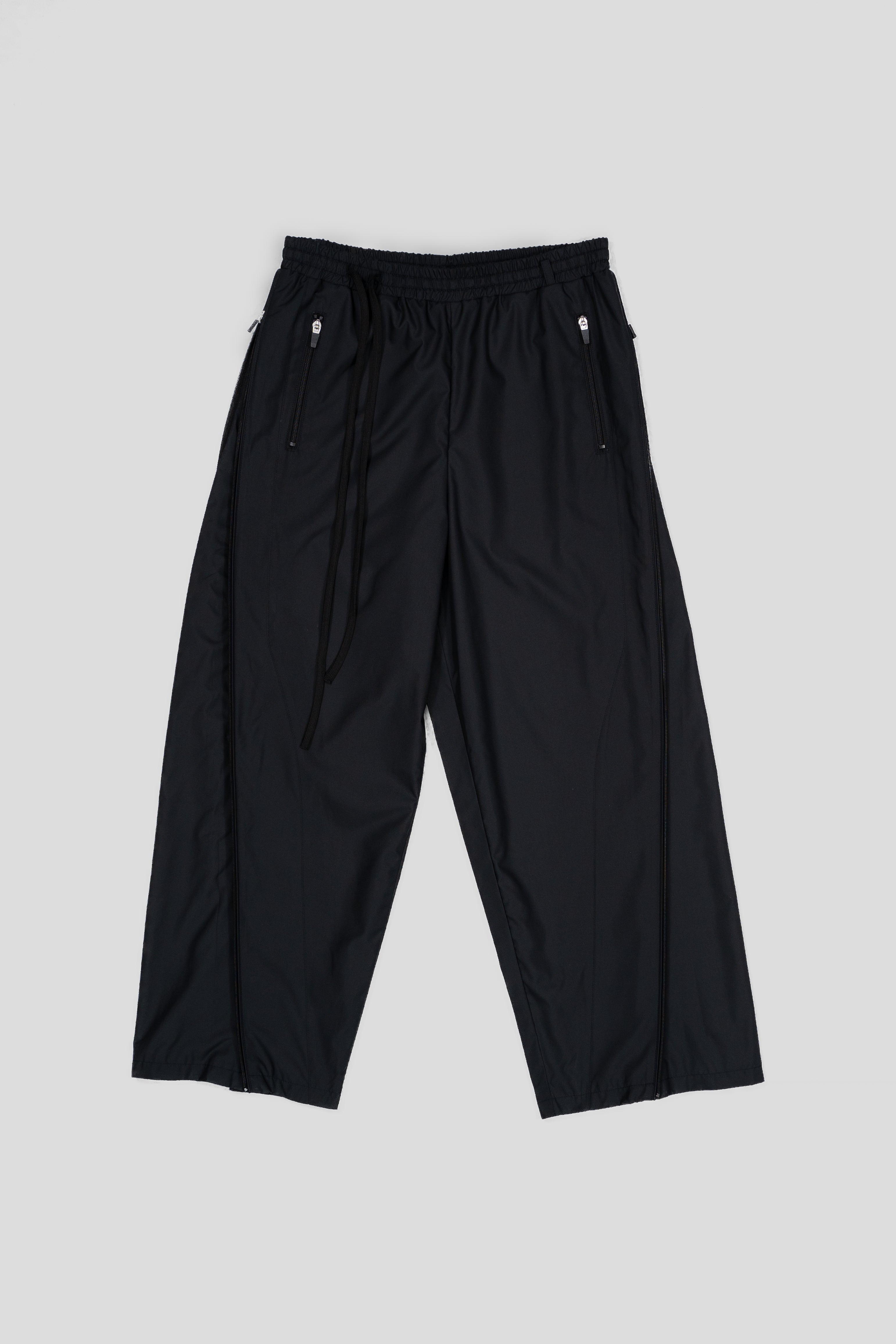 “REAL NORMALITY” Panelled Track Pants - Black/Black