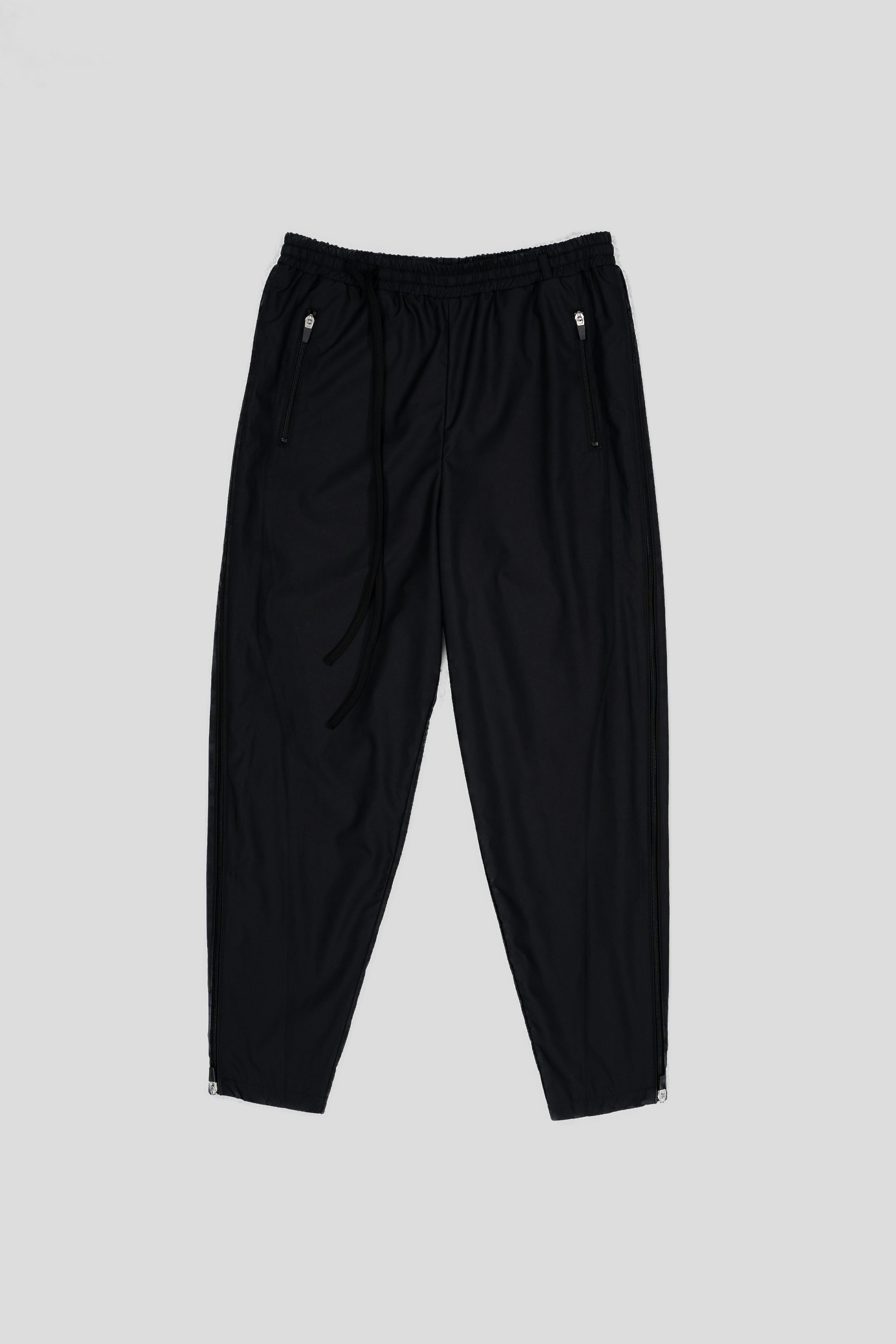 “REAL NORMALITY” Panelled Track Pants - Black/Black