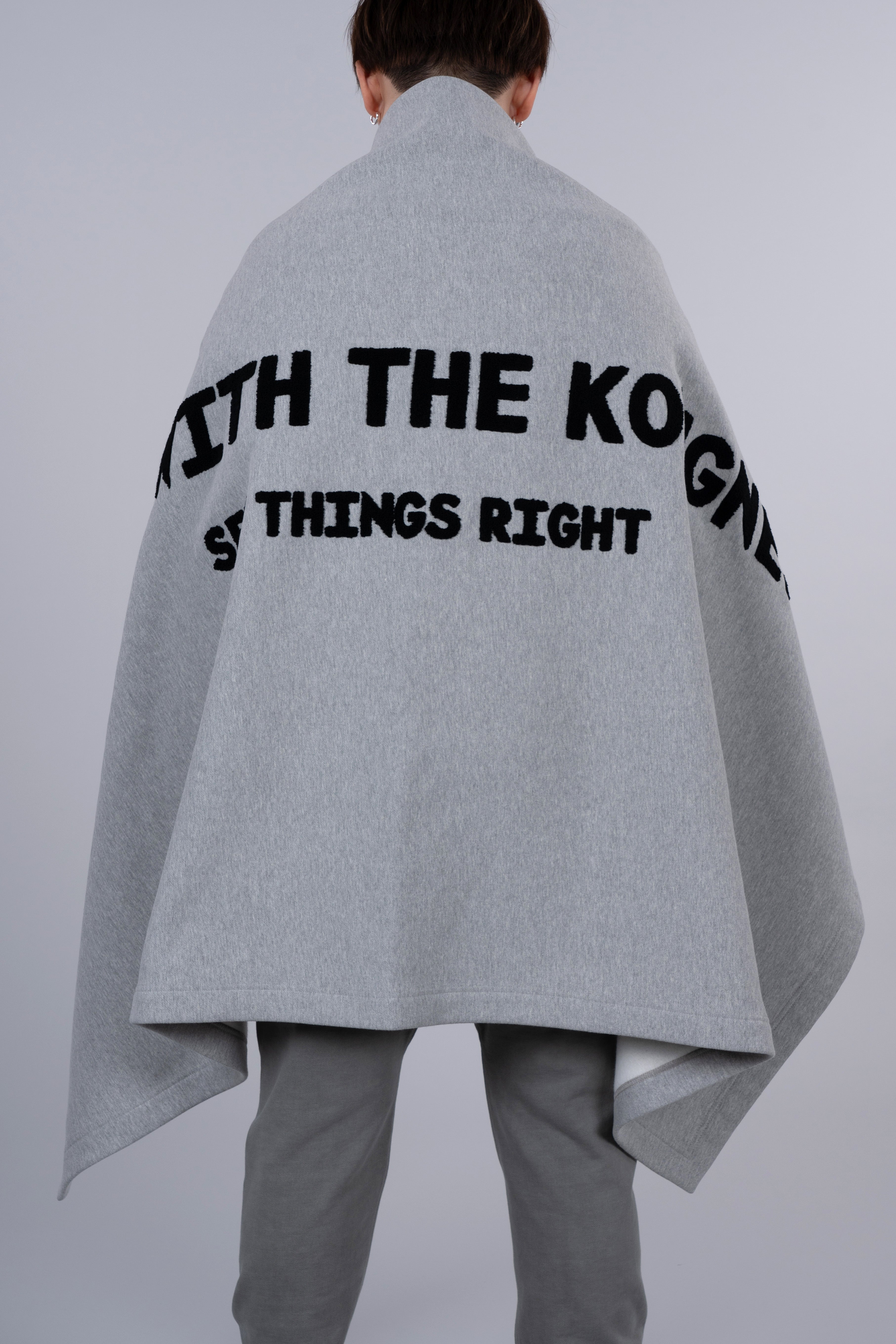 ˝SET THINGS RIGHT˝ Cotton Blanket - Grey