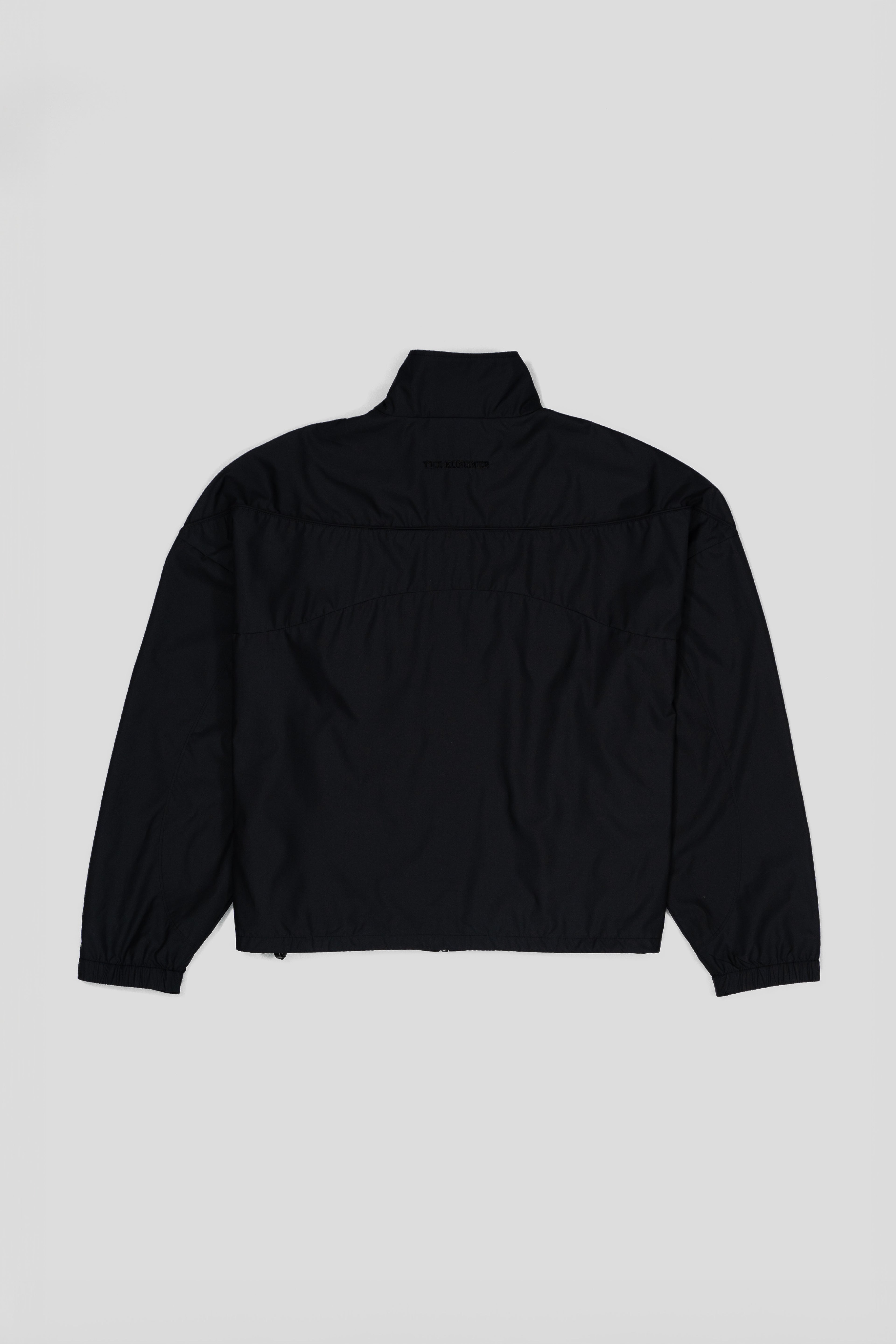 “REAL NORMALITY” Panelled Track Jacket - Black/Black