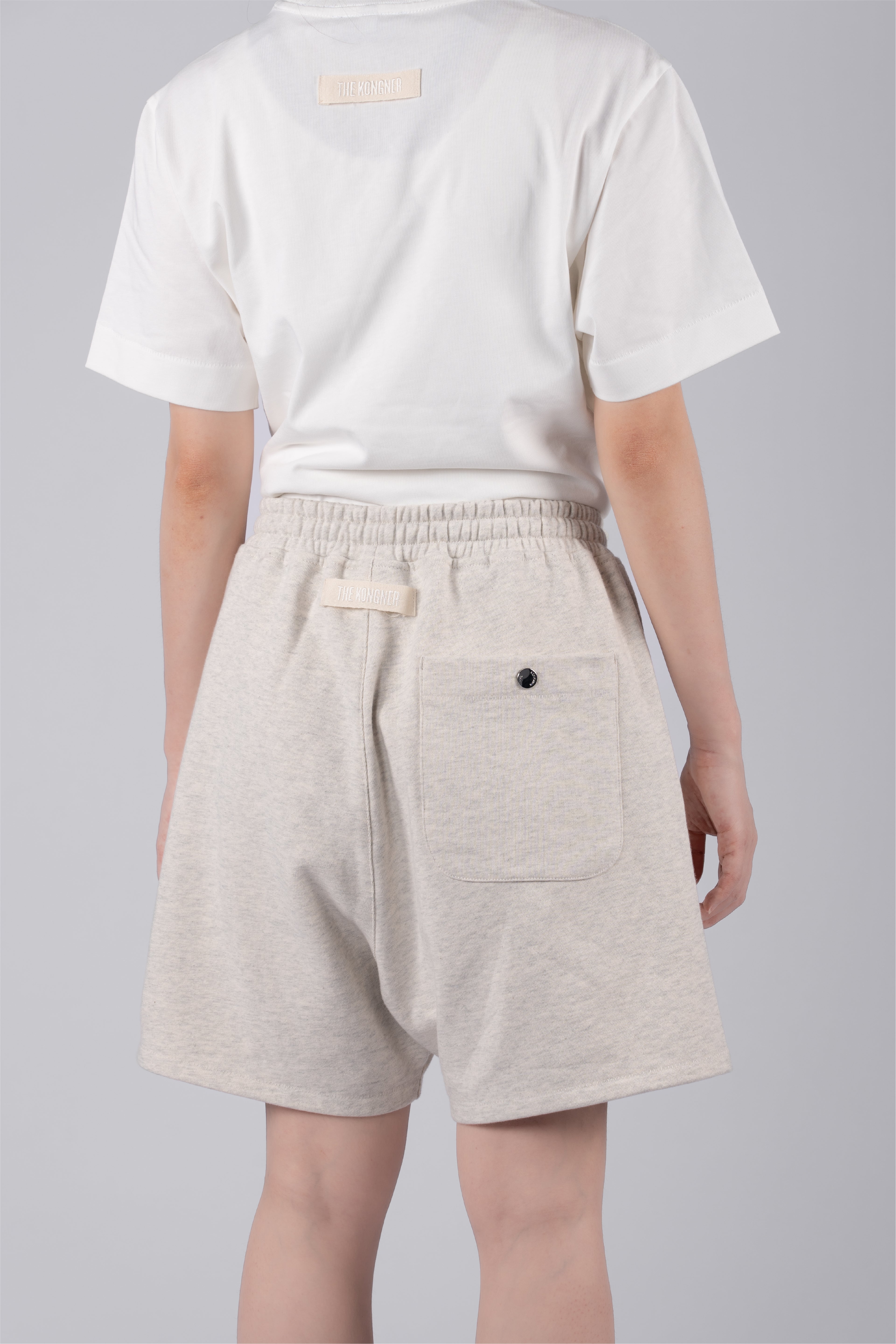 Fundamental Sweat Shorts - Mélange Light Grey