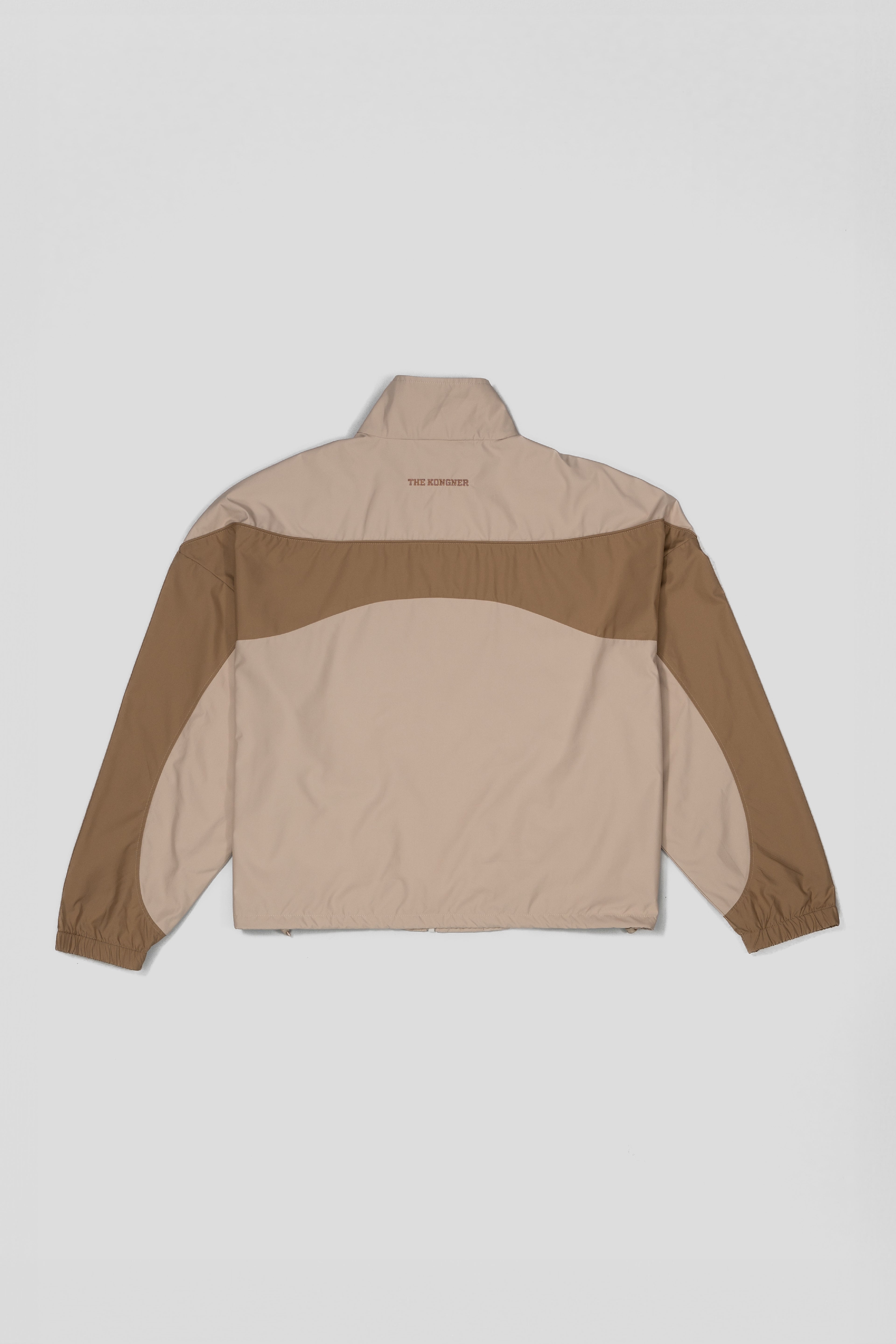 “REAL NORMALITY” Panelled Track Jacket - Beige/Khaki