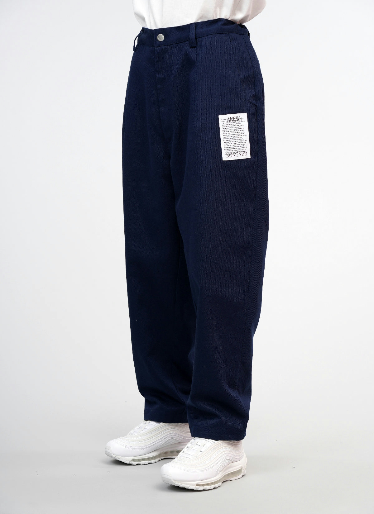 ˝ANEW˝  Baggy Ankle Pants Blue