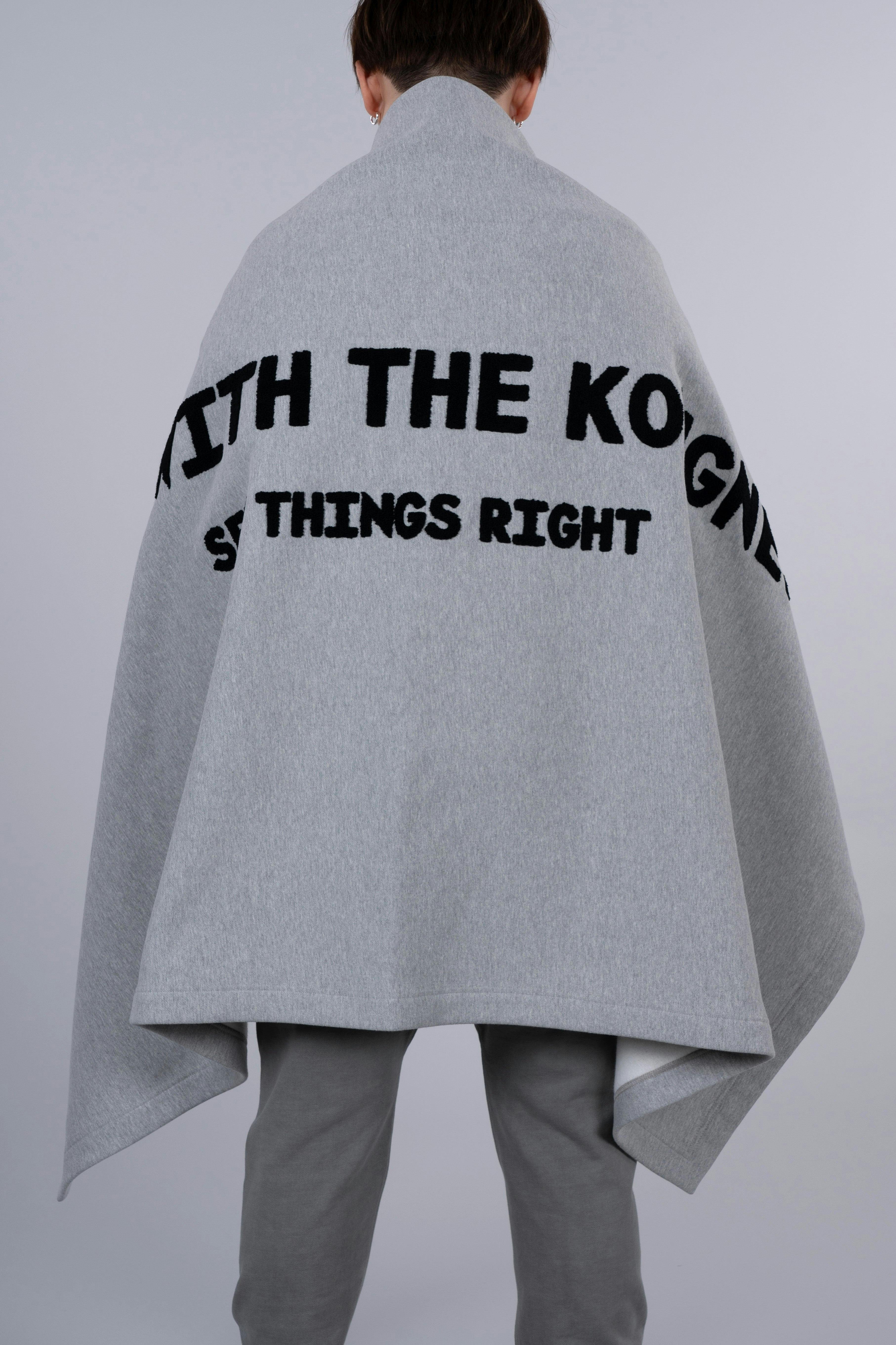 ˝SET THINGS RIGHT˝ Cotton Blanket - Grey