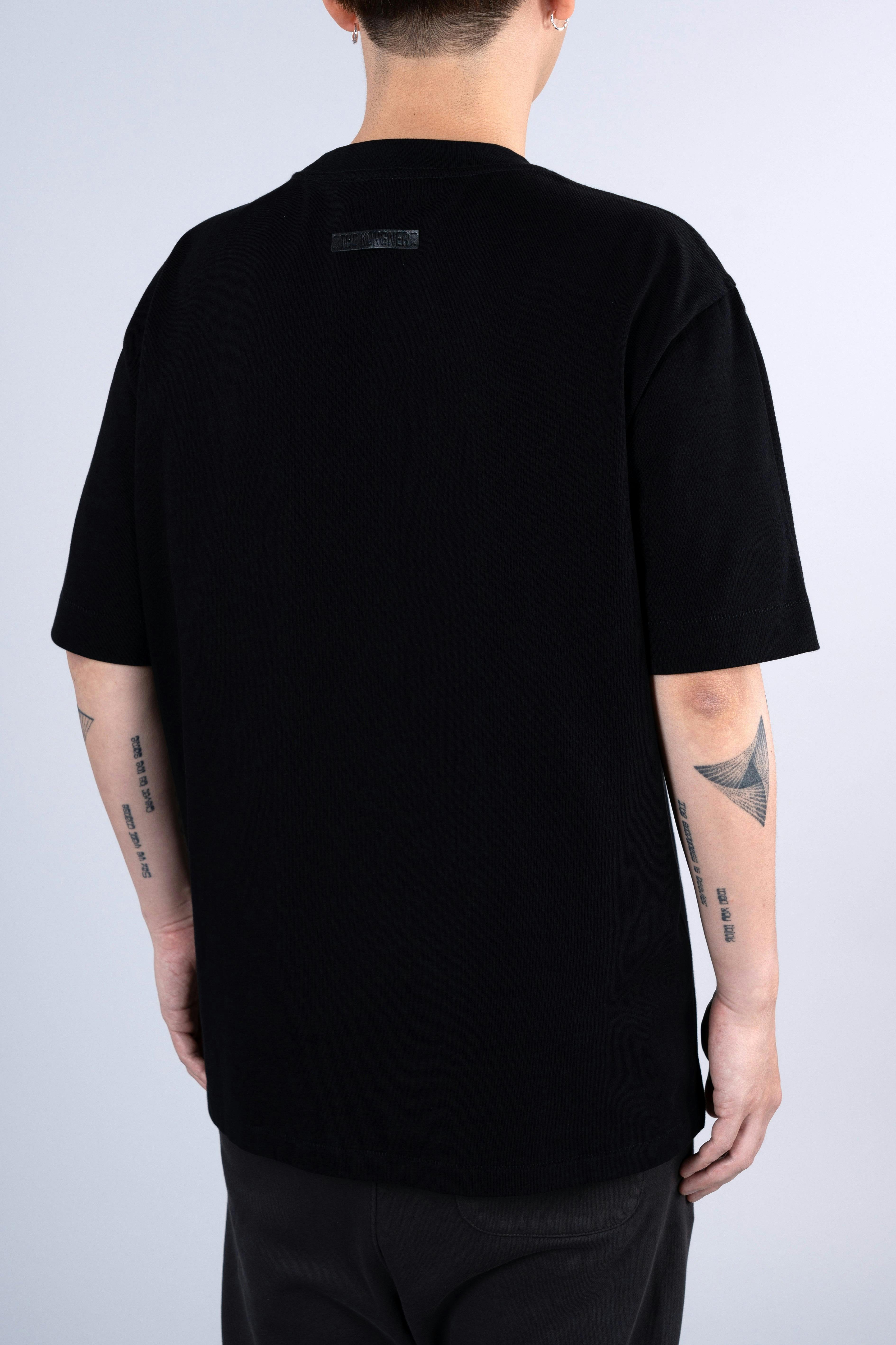 ˝SET THINGS RIGHT˝ Regular T-Shirt - Plain Black
