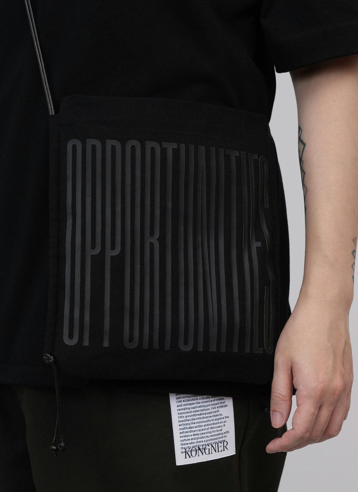 ˝OPPORTUNITIES˝  Pouch Bag Black