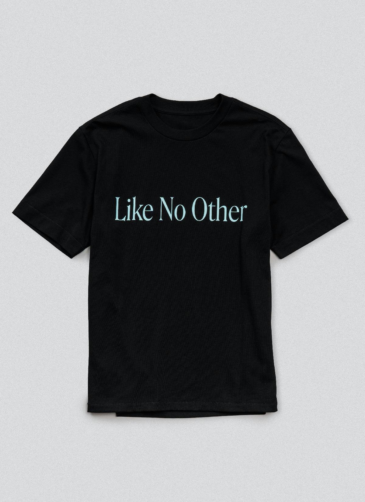 ˝Like No Other˝  T-Shirt Black/ Aqua Blue