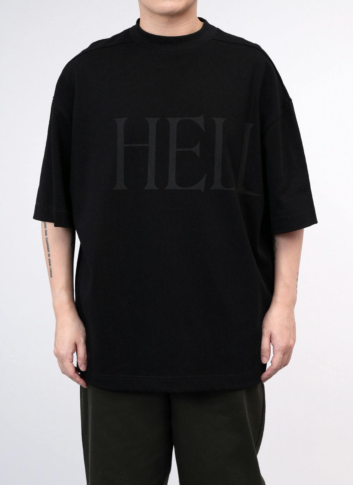 ˝HELLO˝  Relaxed T-Shirt Black