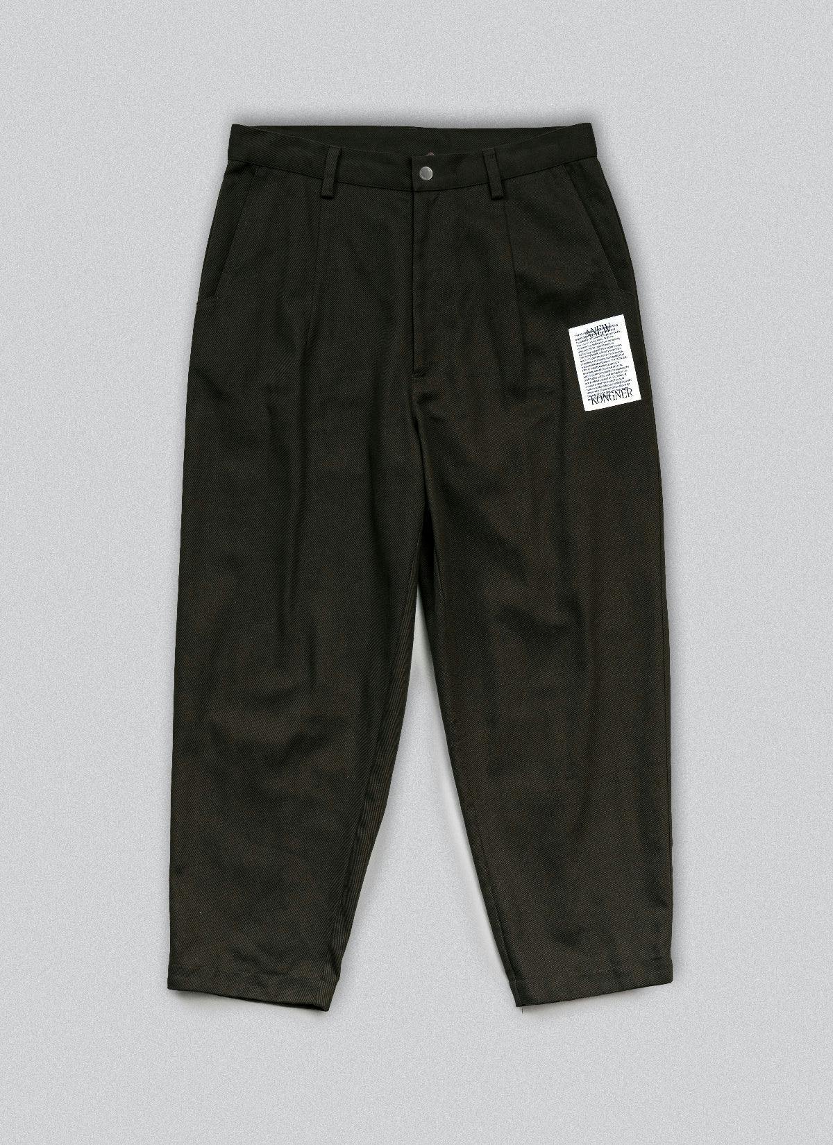 ˝ANEW˝  Baggy Ankle Pants Olive Green